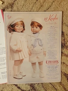 Vintage Expressions Sewing Pattern for Dianna Effner 18" Kayla Boy Girl Clothes  - Picture 1 of 2
