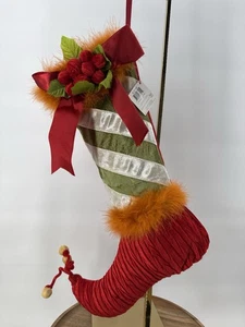 Vtg Department 56 RARE Patience Brewster Whimsical Stocking Elf Jester Christmas - Picture 1 of 10