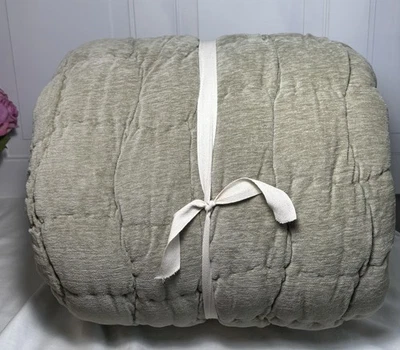 Edredón artesanal Pottery Barn acogedor nube ~ completo/reina ~ eucalipto Foto 1 de 4