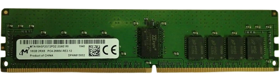 Micron 16GB 2Rx8 DDR4-2666 PC4-21300 ECC 288-Pin Memory MTA18ASF2G72PDZ-2G6E1RI - image 1 of 1