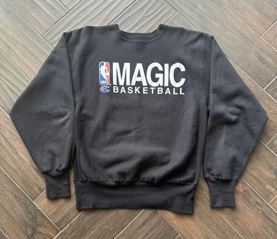 Sudadera De Colección Años 90 NBA Orlando Magic Champion Tejido Inverso Negra Grande Foto 1 de 4