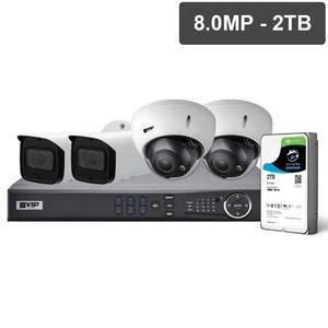 Pro Series 4 Camera 8.0MP IP Surveillance Kit (Motorised, 2TB) - Picture 1 of 1