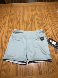 NWT Avia L(10-12) Girls/womens Green Reversible Bike Shorts Moisture Wicking - Picture 1 of 22