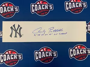 Andy Pettitte Autographed NY Yankees Pitching Rubber w/ Inscription (Beckett) - Picture 1 of 1