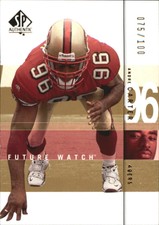 2001 SP Authentic Rookie Gold 100 #100 Andre Carter /100