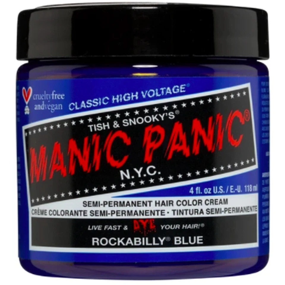 Tinte de cabello semipermanente Manic Panic 4 oz (39 azul Rockabilly) Foto 1 de 1