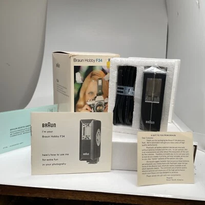 Braun Hobby F34 Shoe Mount Flash Manual Film Camera Universal NIB - Image 1 of 2