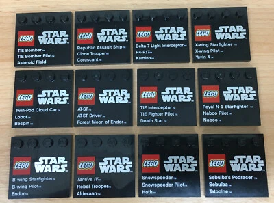 LEGO ® - STAR WARS Typenschilder Sockelplatte Fliese Tile für Collectables  6179 - Bild 1 von 4
