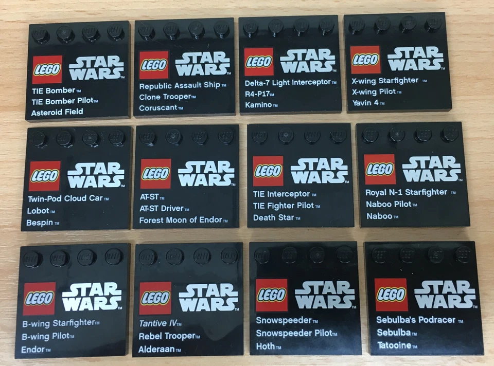 LEGO ® - STAR WARS Typenschilder Sockelplatte Fliese Tile für Collectables  6179 - Bild 1 von 4