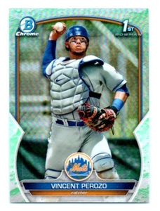 2023 Bowman Chrome Prospects Green Grass Refractor 1st Vincent Perozo Rookie New - Picture 1 of 2