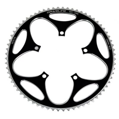 Driveline 68T CNC AL7075 Road Bike Bicycle Chainring 68T, BCD 130mm , Black - Image 1 of 3