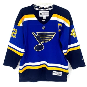 Camiseta deportiva de hockey juvenil Reebok St Louis blues de David Backes #42 de la NHL talla L/XL - Imagen 1 de 11