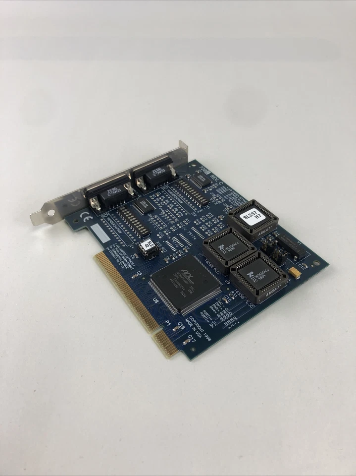 Tarjeta RS232 serie de doble puerto placa de circuito usada Black Box IC140C-R2 Foto 1 de 4