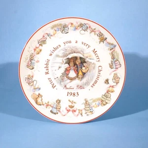 Plato de Navidad Wedgwood Beatrix Potter Nursery Ware 1983 * RARO * Nuevo y en caja - Imagen 1 de 5