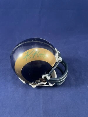Kurt Warner Autographed St. Louis Rams Mini Riddle Football Helmet READ!!! - Image 1 of 4