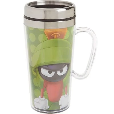 - Taza de viaje aislada - Taza de café Marvin The Martian - Regalo para amantes del café -... Foto 1 de 4