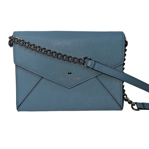 Tracolla Kate Spade usata in ottime condizioni Cedar Street Monday pelle saffiano blu celeste