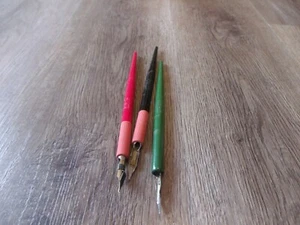 DE COLECCIÓN 3 PLUMAS ESTILOGRÁFICAS AMERICANAS LÁPIZ DIP - Imagen 1 de 1