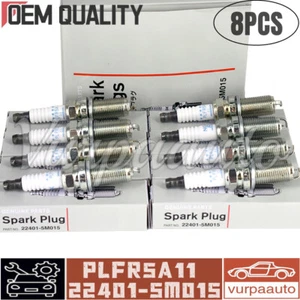 8PCS IRIDIUM SPARK PLUGS NGK 22401-5M015 PLFR5A11 FOR NISSAN VQ35 VQ40 3.5L 4.0 - Picture 1 of 5