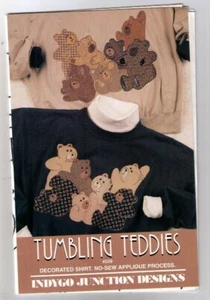 TumblingTEDDYBÄR QUILT APPLIKATION Muster Stoff Nähprojekt TRAGBAR KUNST - Bild 1 von 1