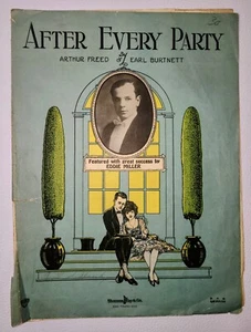 1922 After Every Party Freed Burtnett Piano Voice Sheet Music Sherman Antique  - Picture 1 of 10