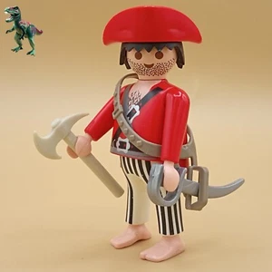 Playmobil-figurine-pirate gros rouge-boucanier-corsaire-marin-équipage-bateau - Foto 1 di 2