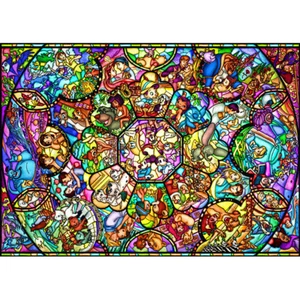 TENYO Stained Art Jigsaw Puzzle Disney Characters Pure White 266 p JAPAN NEW - Picture 1 of 4