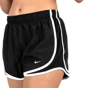 Nike Dri-Fit 10K Running Training Shorts Black White CN6232-011 Girl's Large - Picture 1 of 4