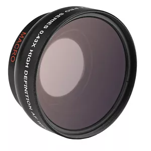 Opteka 0.43x Wide Angle Macro Lens for Fuji XC 50-230mm OIS, XF 18-55mm R LM OIS - Picture 1 of 9