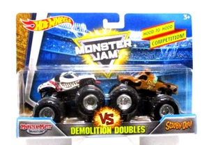 2018 Hot Wheels Monster Jam Demo Doubles Monster Mutt Dalmatian VS Scooby-Doo! - Picture 1 of 12