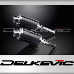 Kit silenciador escape carbono ovalado 9" Ducati Monster 620 2002-2006 Delkevic Slip On - Imagen 1 de 5