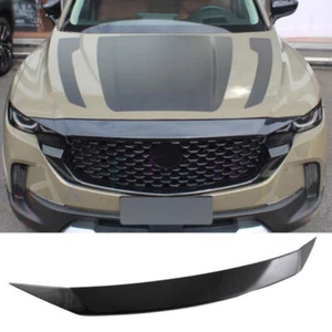 For Mazda CX-50 2023-2025 Carbon Fiber Front Bumper Hood Upper Trim Nose Cover - Picture 1 of 9