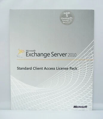 5 User / Benutzer CAL für Microsoft Exchange Server 2010 Standard - Bild 1 von 3