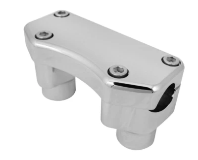 Bikers Choice cromo 1 1/2 pulgada. Harley-Davidson Fat Risers con abrazadera superior - 405179 Foto 1 de 4