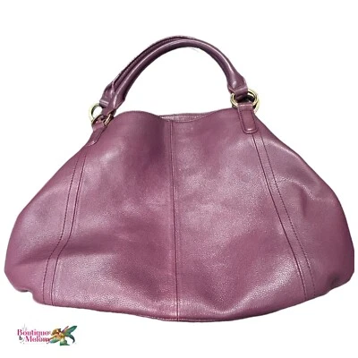 Bolso de hombro grande de cuero púrpura Gili Get it Love it para mujer Foto 1 de 4