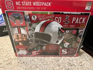 NC State Wolfpack 500 Piece Puzzle 24"x18" Go Pack Stadium Helmet Football - Picture 1 of 1