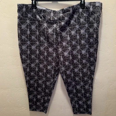 NOVA Leggings Capri Feminina Terra & Sky Preta/Cinza Plus Size 4X (28W-30W) - Imagem 1 de 4