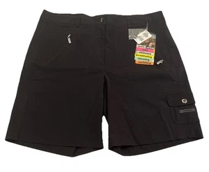 Jamie Sadock Shorts Women 16 Jet Black Style 62340 Golf Pickleball 8” Inseam NWT - Picture 1 of 9