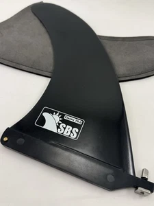 Nuova pinna nera SBS Classic 10" senza vite aletta utensile e custodia grigia pinna centrale - Foto 1 di 6