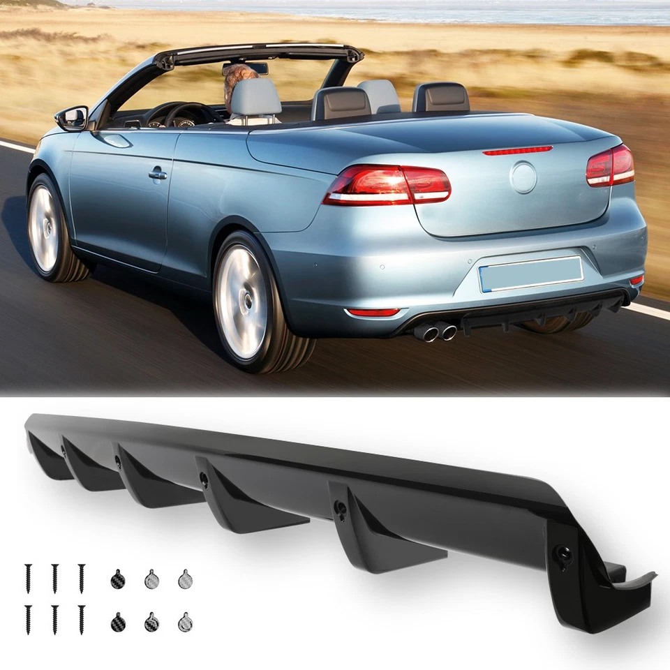 For Volkswagen Eos 2007-2016 Rear Bumper Diffuser Splitter Spoiler Lip Body Kit - Image 1 of 4