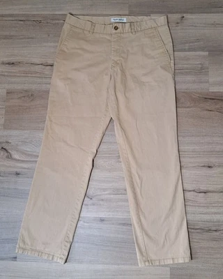 Pantalones Jos A Bank Talla 36X31 Ajuste A Medida Pierna Recta Frente Plano Caqui Beige Foto 1 de 4
