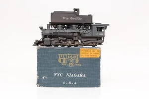 LOCOMOTORA DE VAPOR RARA HON3 PINTADA LATÓN UNITED PFM K-37 2-8-2 599 DESGASTADA - Imagen 1 de 11