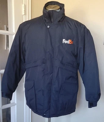 FedEx Unisex Navy Blue Winter Soft Shell Heavy Duty Jacket Sz Med REG - Image 1 of 4