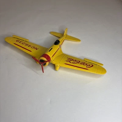 VTG Coca Cola Airplane Bank ERTL NC46239 Die Cast Collectible Yellow/Red Vintage - Image 1 of 4