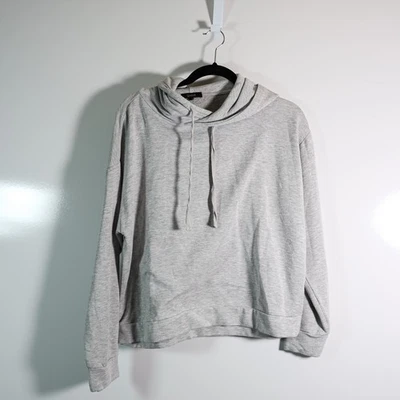 Quince Super Suave Polar Forrado Pullover Sudadera con Capucha Suéter Gris Jaspeado M - Imagen 1 de 4