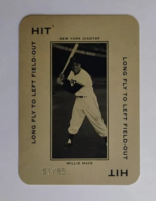 2005 Donruss Throwback Threads Willie Mays Polo Grounds /85 HIT Long Fly #PG-100 - Image 1 of 2