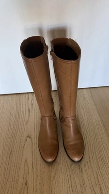 Damen Stiefel Pier One, Hell Braun, Leder, Gr. 37, Neuwertig - Bild 1 von 4