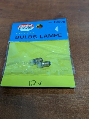 Model Power - HO Scale - #10095 - 12V Screw-In Type Light Bulbs (2) - NOS - Image 1 of 4