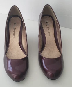 Zapatos de salón CL by Laundry para mujer talla 9 charol tacón de cuña sin cordones - Imagen 1 de 6