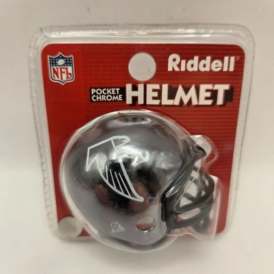 Capacete de bolso vintage NFL Atlanta Falcons Riddell cromado novo na caixa - Imagem 1 de 2